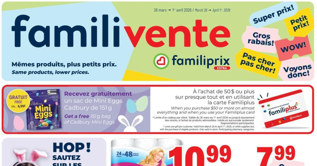 Circulaire Familiprix du 26 mars au 1 avril 2026