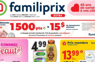 Circulaire Familiprix du 5 au 11 mars 2026