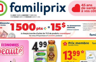 Circulaire Familiprix du 5 au 11 mars 2026
