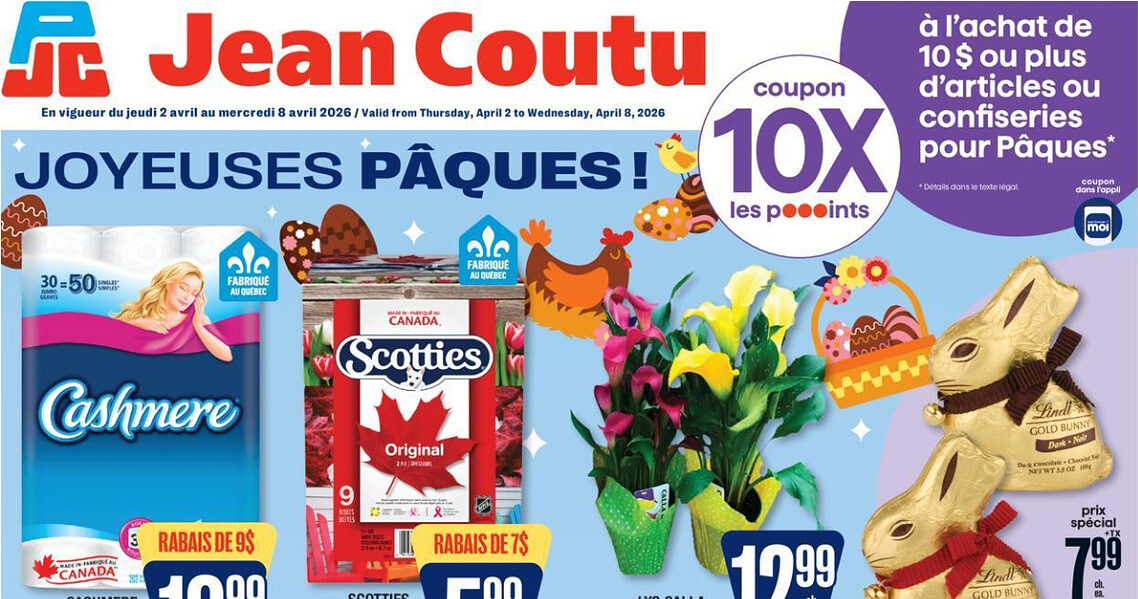 Circulaire Jean Coutu du 2 au 8 avril 2026