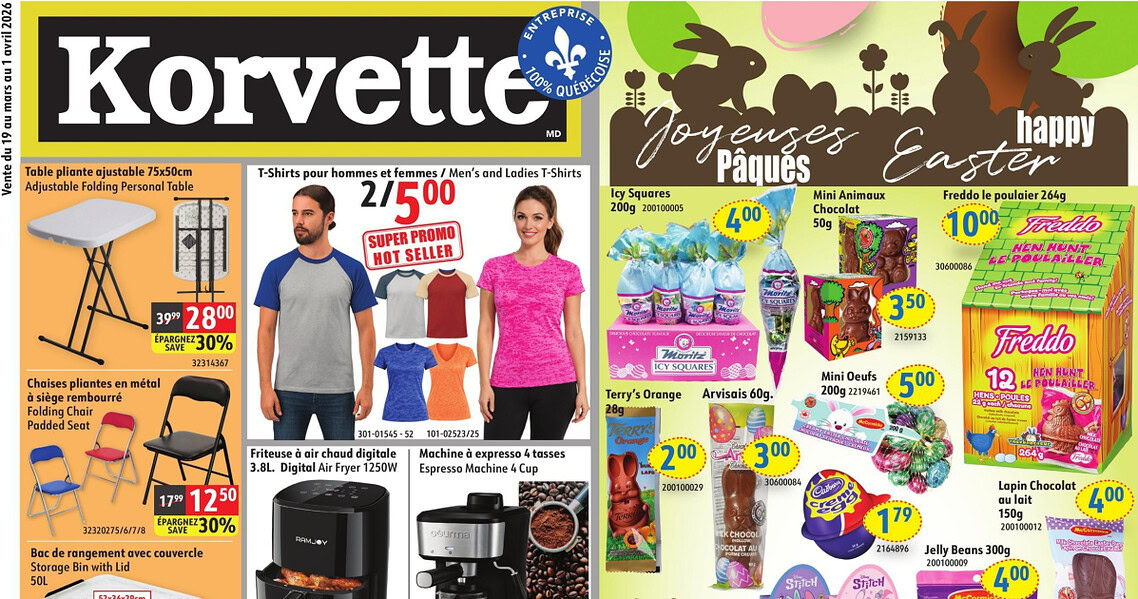 Circulaire Korvette du 19 mars au 1 avril 2026