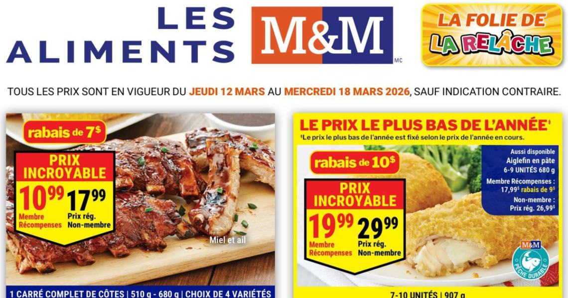 Circulaire Les aliments M&M du 12 au 18 mars 2026