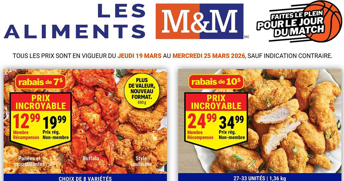 Circulaire Les aliments M&M du 19 au 25 mars 2026