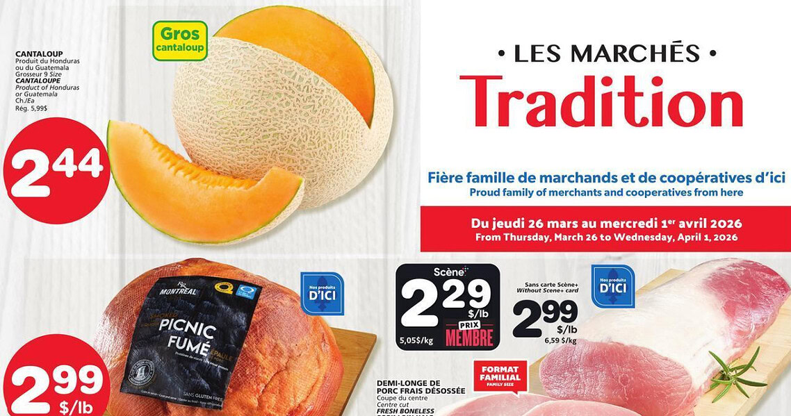 Circulaire Les Marchés Tradition du 26 mars au 1 avril 2026