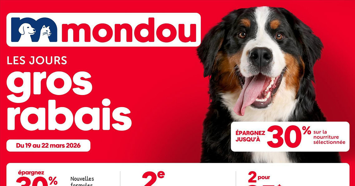 Circulaire Mondou du 19 au 22 mars 2026