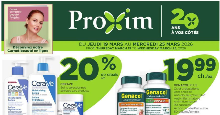Circulaire Proxim du 19 au 25 mars 2026