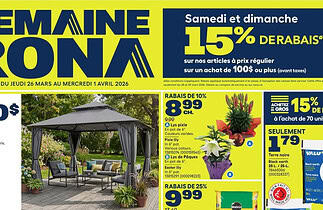 Circulaire RONA du 26 mars au 1 avril 2026