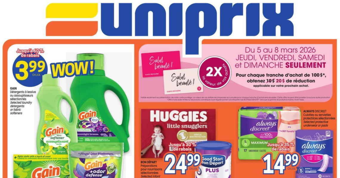 Circulaire Uniprix du 5 au 11 mars 2026