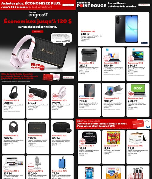 Circulaire Bureau en Gros du 3 au 9 avril 2026