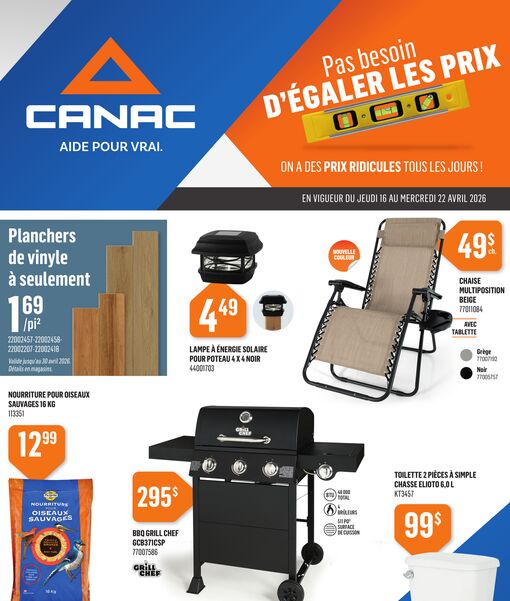Circulaire Canac du 16 au 22 avril 2026