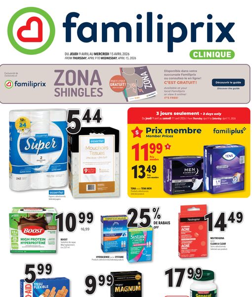 Circulaire Familiprix du 9 au 15 avril 2026