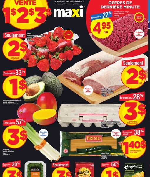 Circulaire Maxi du 9 au 15 avril 2026