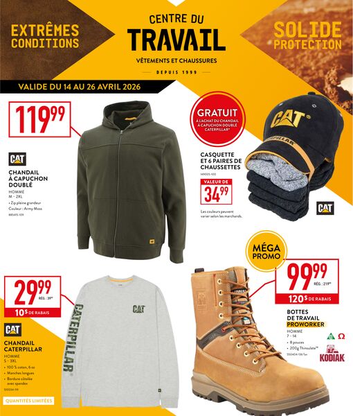 Circulaire Centre du Travail du 14 au 26 avril 2026