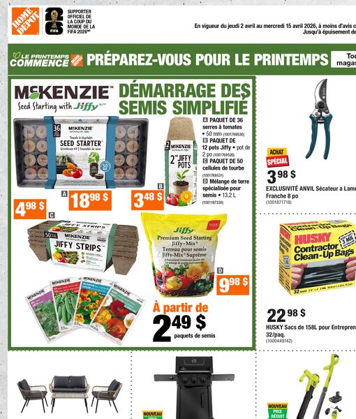 Circulaire Home Depot du 2 au 15 avril 2026