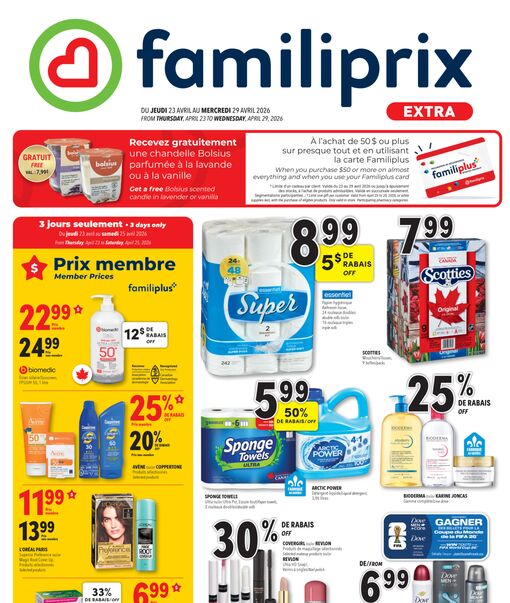 Circulaire Familiprix du 23 au 29 avril 2026