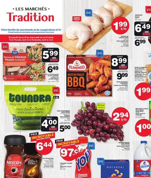 Circulaire Les Marchés Tradition du 16 au 22 avril 2026