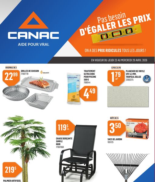 Circulaire Canac du 23 au 29 avril 2026