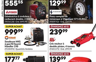 Circulaire Princess Auto du 1 au 30 avril 2026