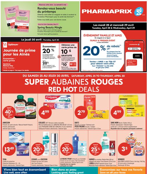 Circulaire Pharmaprix du 25 au 30 avril 2026