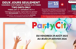 Circulaire Party City du 29 août 2025 au 28 mai 2026