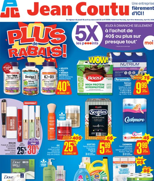 Circulaire Jean Coutu du 16 au 22 avril 2026