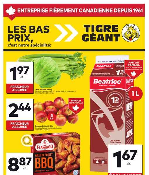 Circulaire Tigre Géant du 8 au 14 avril 2026