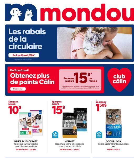 Circulaire Mondou du 2 au 15 avril 2026