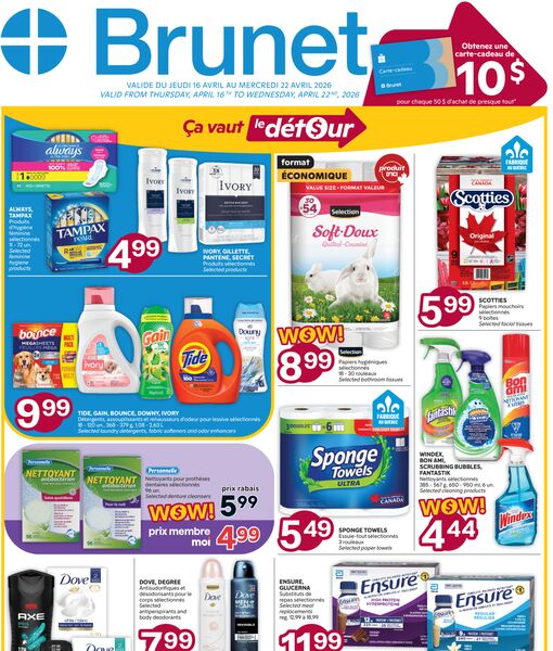 Circulaire Brunet du 16 au 22 avril 2026