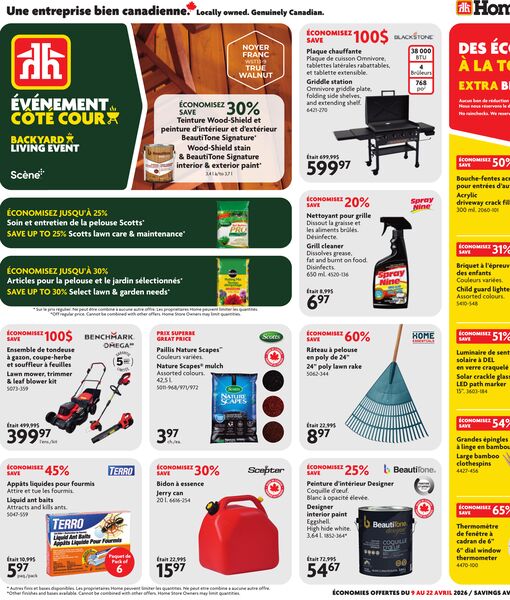 Circulaire Home Hardware du 9 au 22 avril 2026