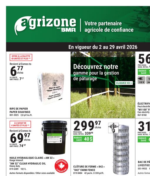 Circulaire BMR Le Groupe du 2 au 29 avril 2026