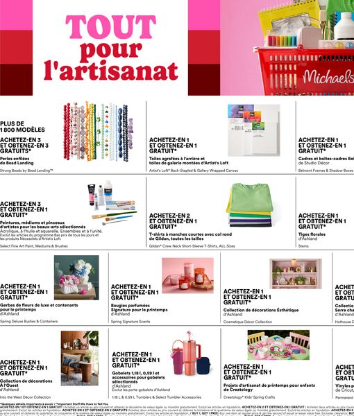 Circulaire Michaels du 17 au 23 avril 2026