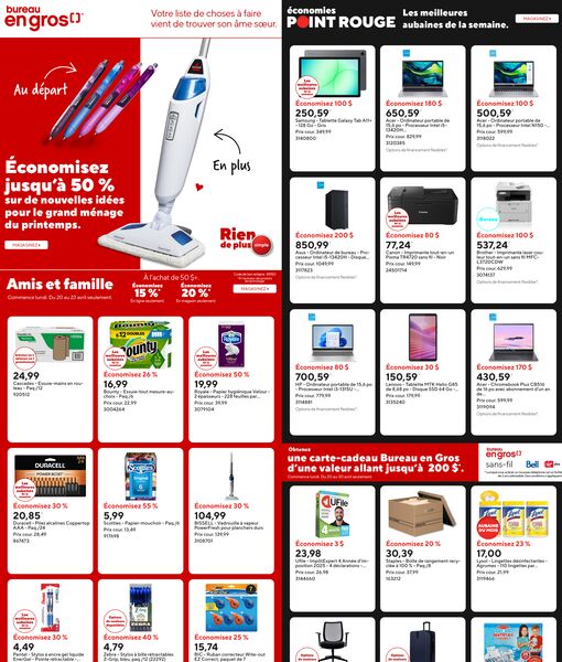 Circulaire Bureau en Gros du 17 au 23 avril 2026