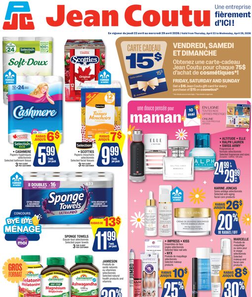 Circulaire Jean Coutu du 23 au 29 avril 2026