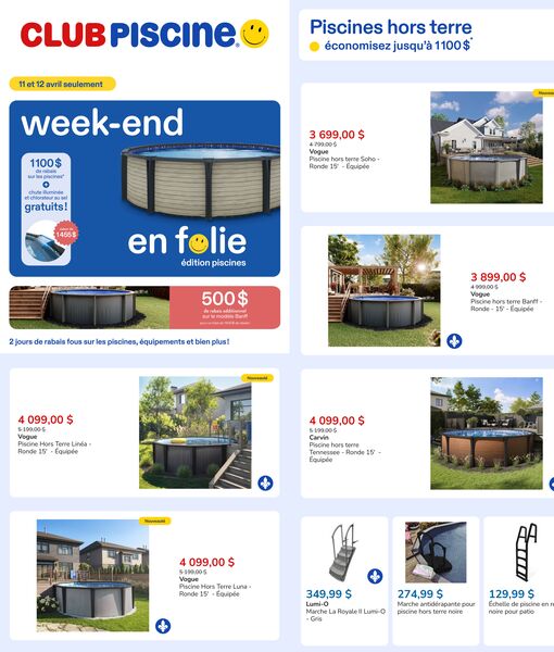 Circulaire Club Piscine du 8 au 14 avril 2026