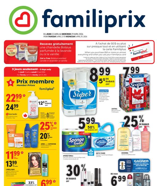 Circulaire Familiprix du 23 au 29 avril 2026