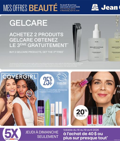 Circulaire Jean Coutu du 16 au 22 avril 2026