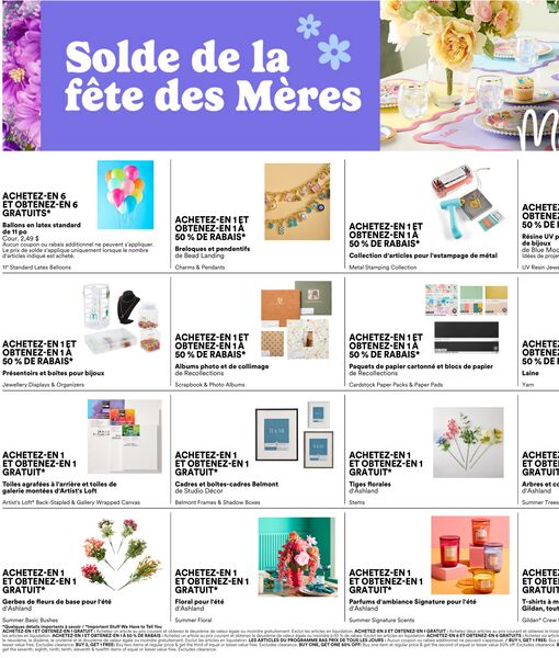 Circulaire Michaels du 24 au 30 avril 2026