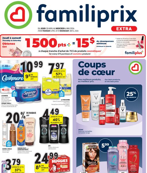 Circulaire Familiprix du 30 avril au 6 mai 2026