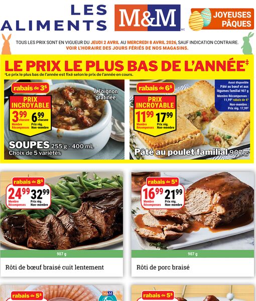 Circulaire Les aliments M&M du 2 au 8 avril 2026