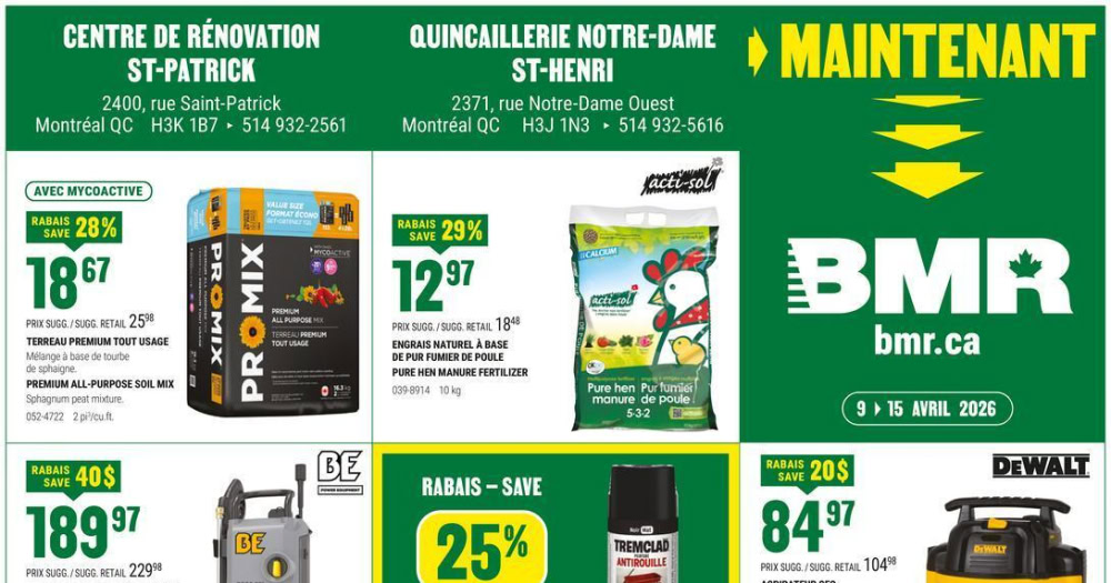 Circulaire BMR Le Groupe du 9 au 15 avril 2026