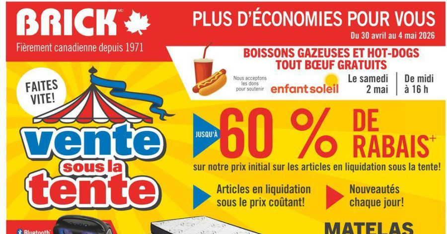 Circulaire Brick du 30 avril au 14 mai 2026
