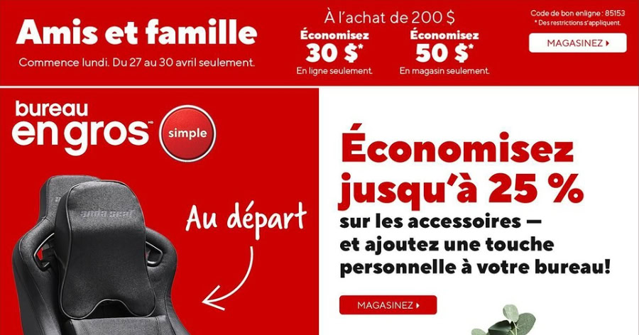 Circulaire Bureau en Gros du 24 au 30 avril 2026