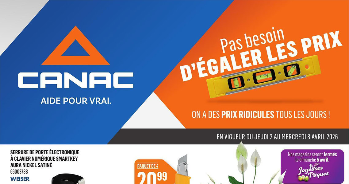 Circulaire Canac du 2 au 8 avril 2026