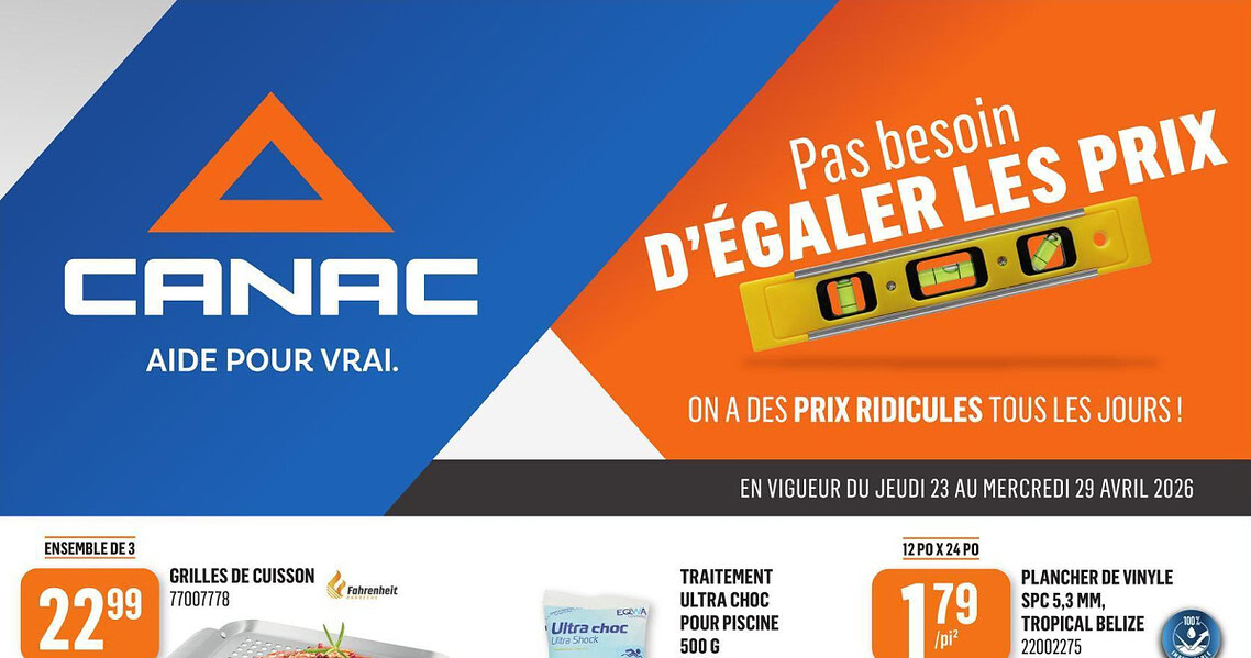 Circulaire Canac du 23 au 29 avril 2026
