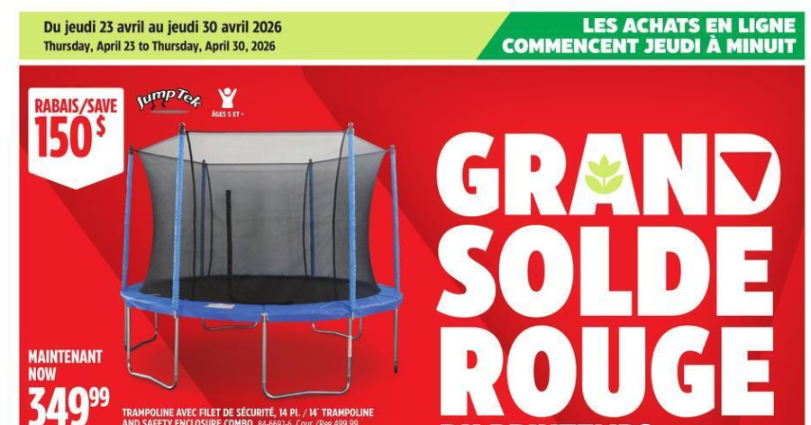 Circulaire Canadian Tire du 23 au 30 avril 2026