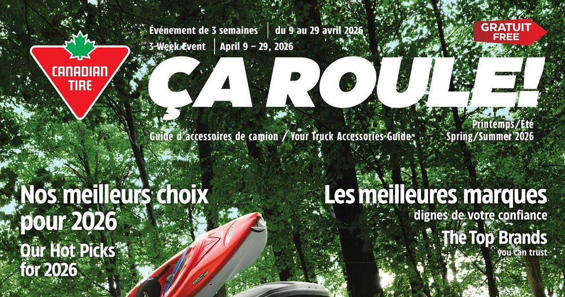 Circulaire Canadian Tire du 9 au 29 avril 2026