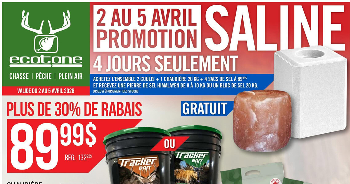 Circulaire Ecotone du 2 au 5 avril 2026