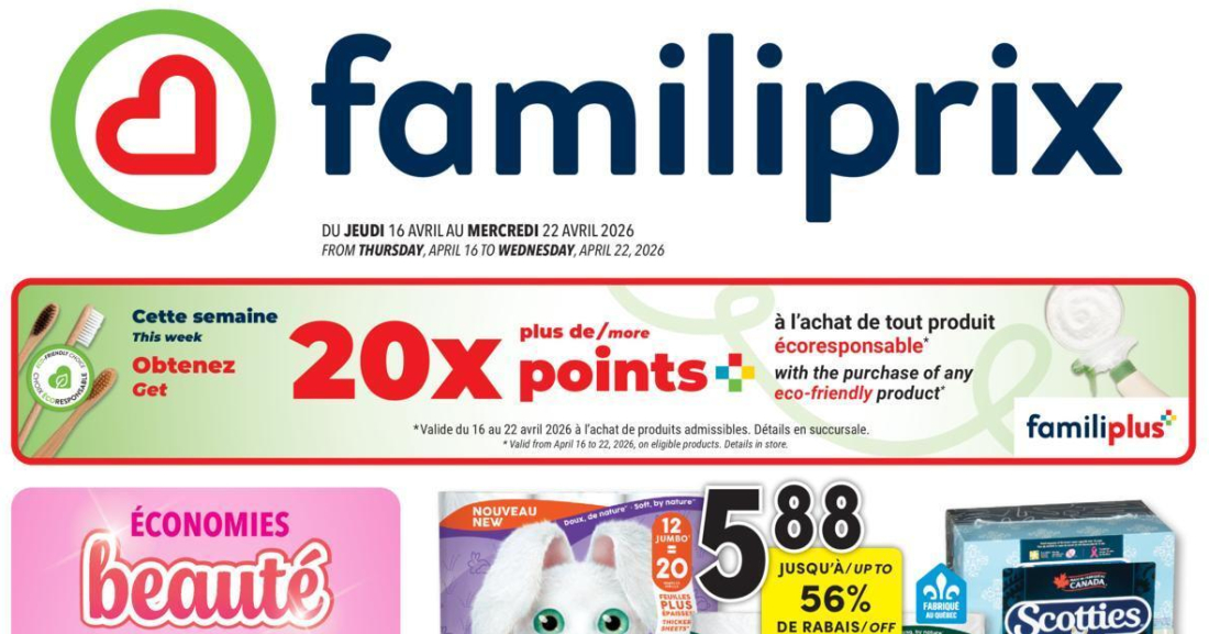 Circulaire Familiprix du 16 au 22 avril 2026