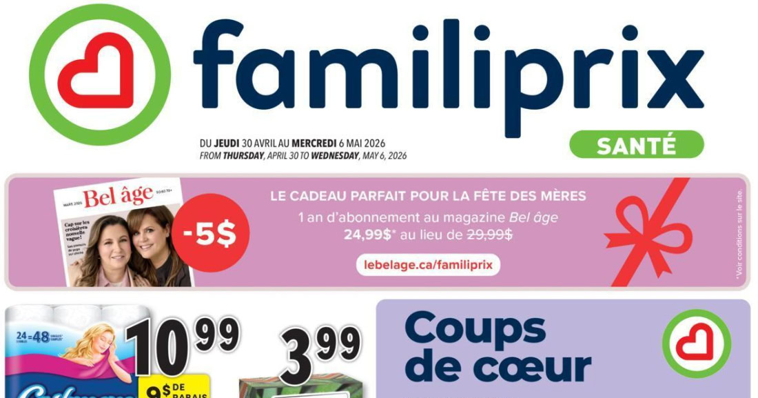 Circulaire Familiprix du 30 avril au 6 mai 2026