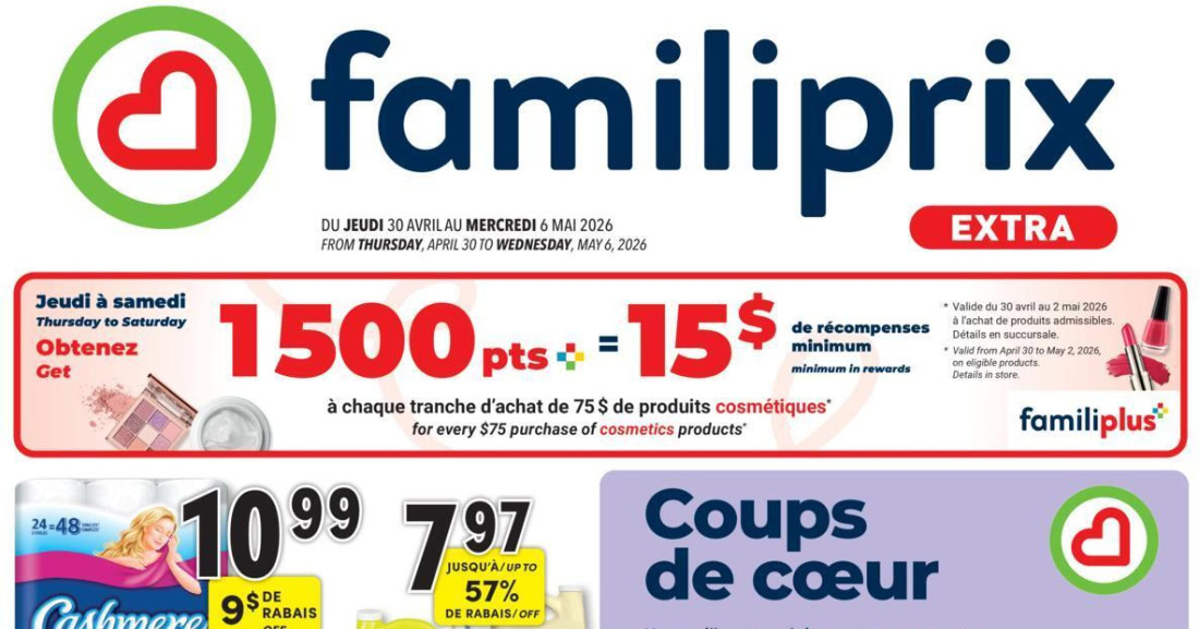 Circulaire Familiprix du 30 avril au 6 mai 2026